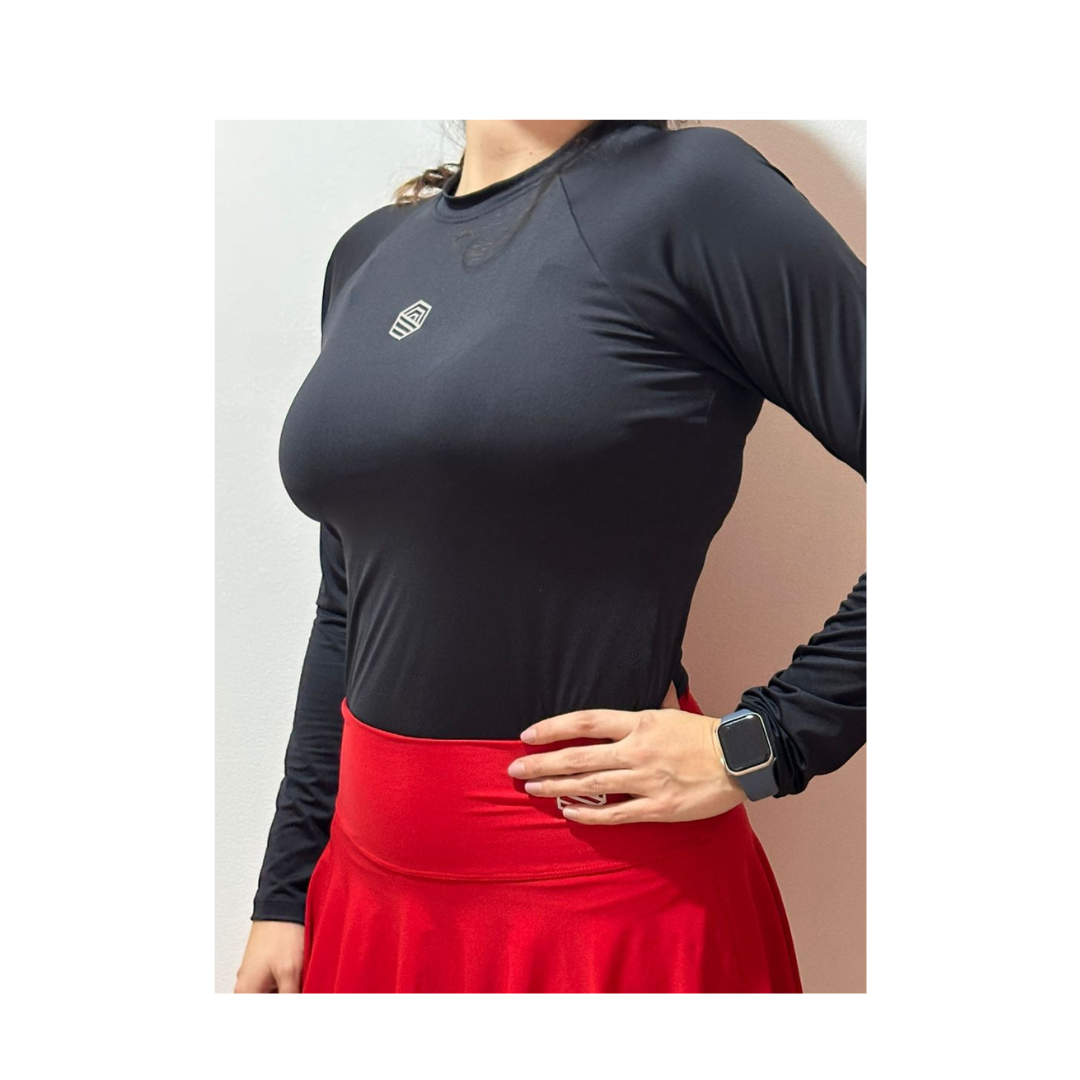 CAMISA MANGA LARGA DAMA NEGRA C4