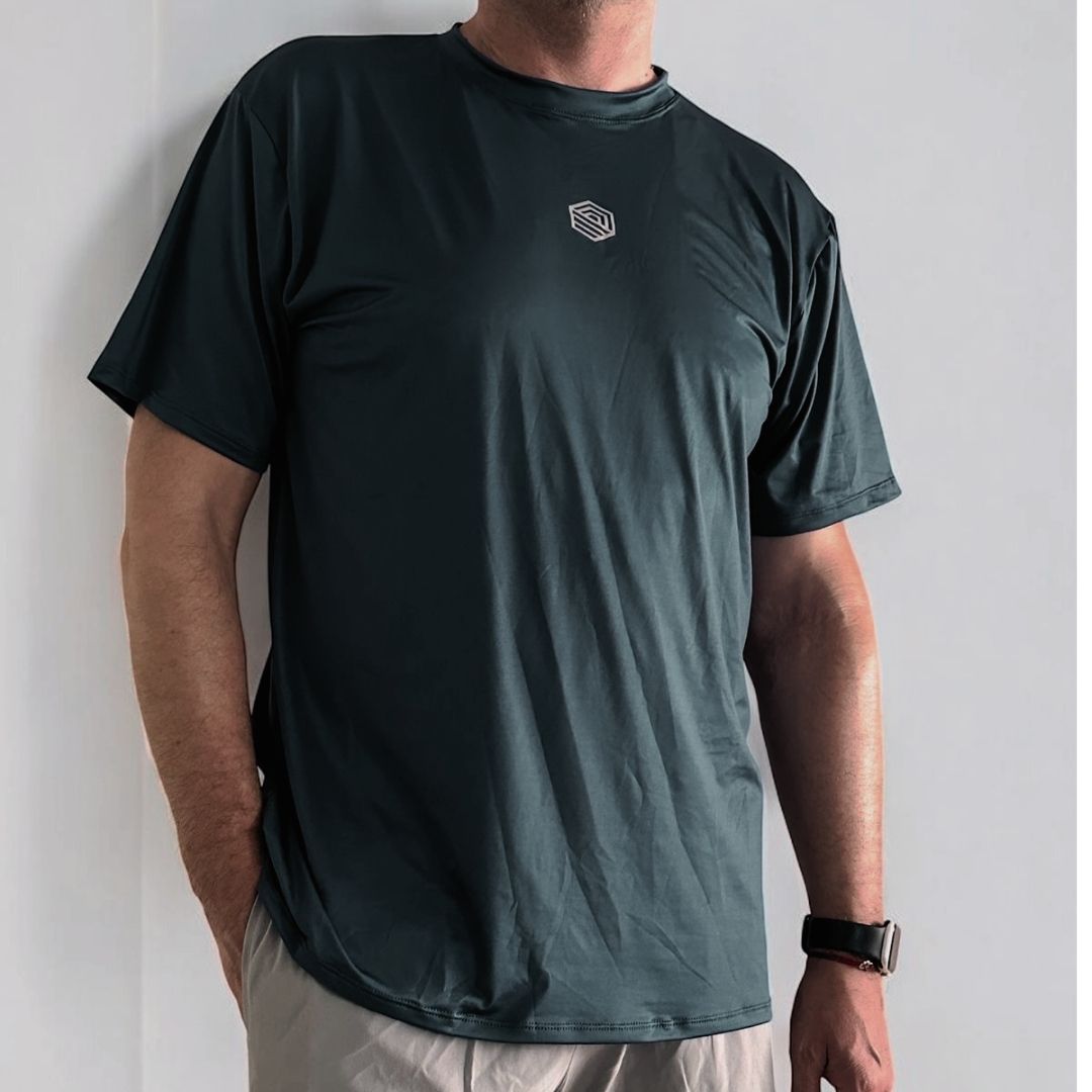 CAMISETA UNICOLOR NEGRA HOMBRE C4