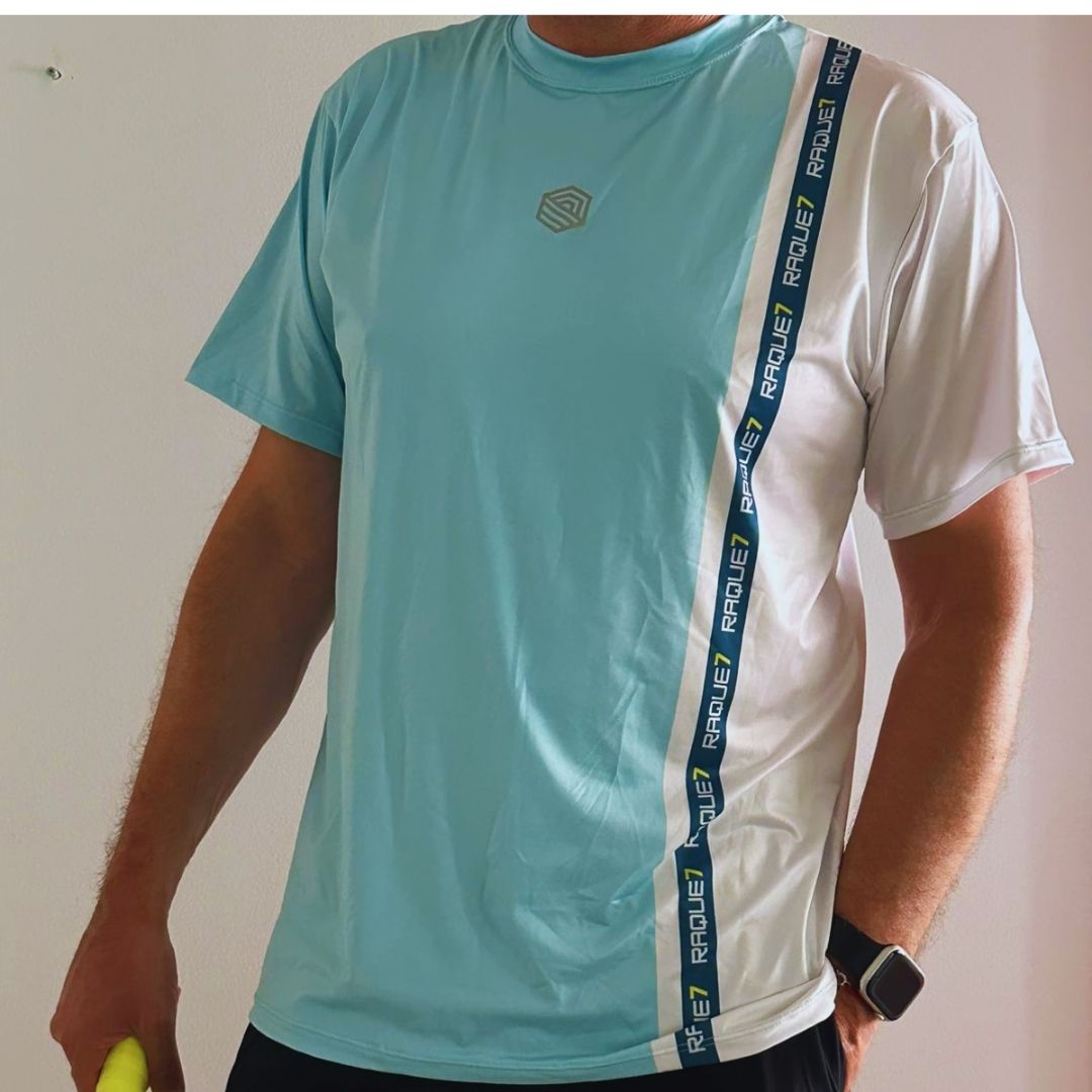 CAMISETA HOMBRE RAQUE7 AQUA