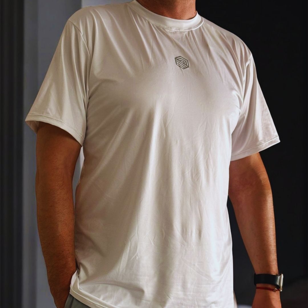 CAMISETA HOMBRE UNICOLOR BLANCA